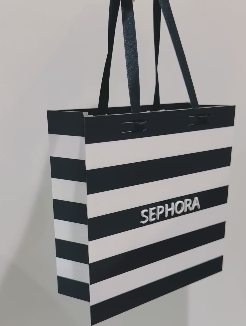 SMALL Sephora Striped W/RIBBON 3D-print bag